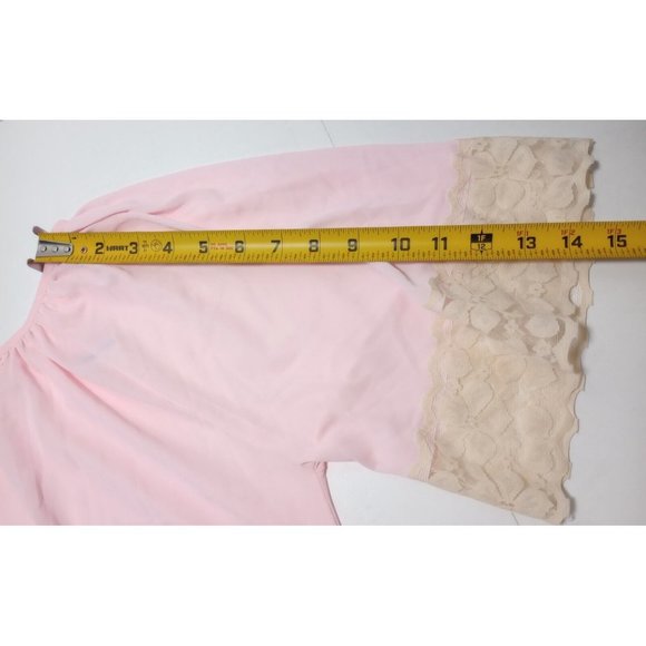 Vintage Stones Wear Nightgown Dress Pink Embroidery Women's Size Medium Made USA - Picture 3 of 8